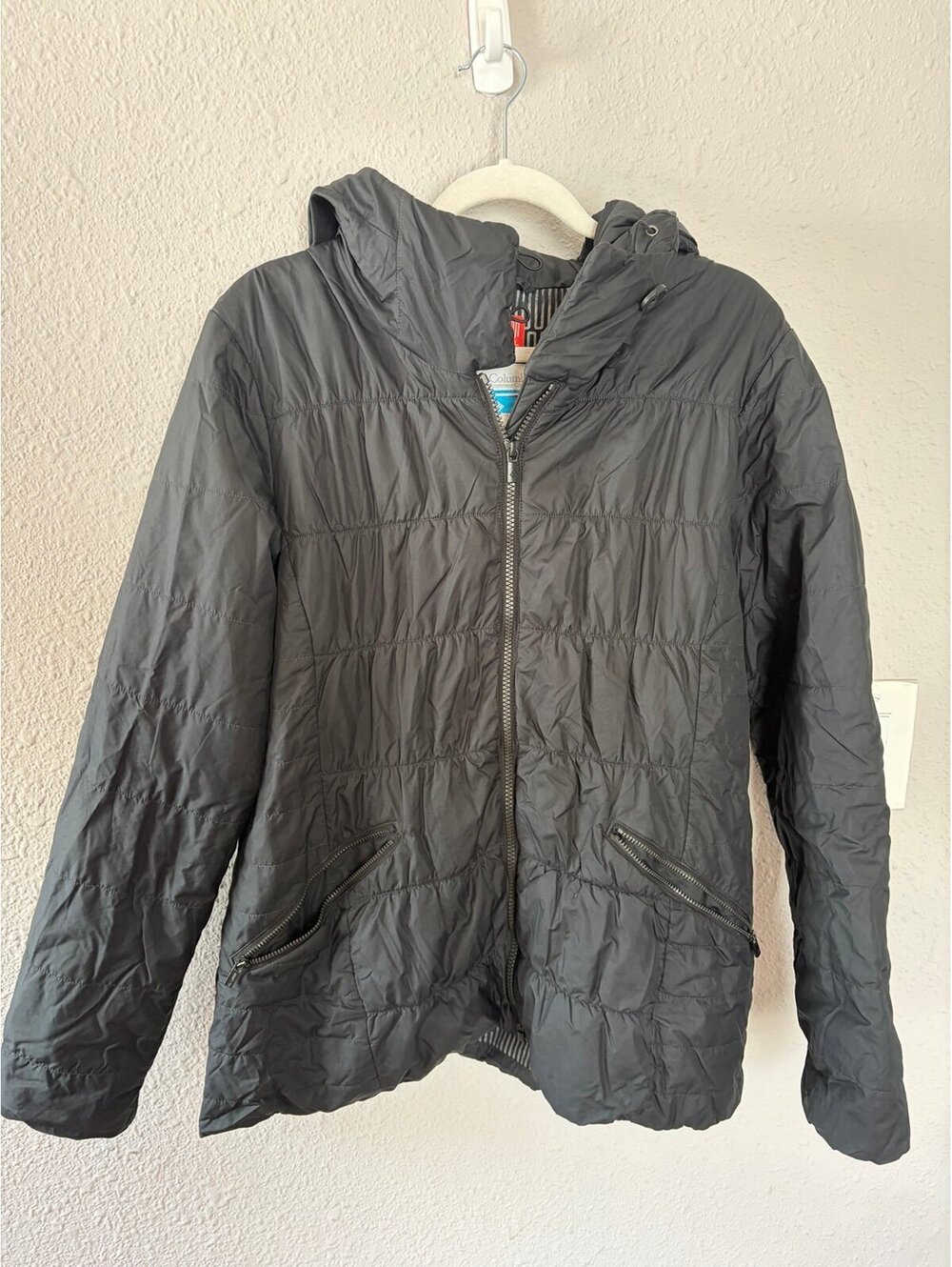 Columbia Thermal Coil Black Puffer Coat size women's L